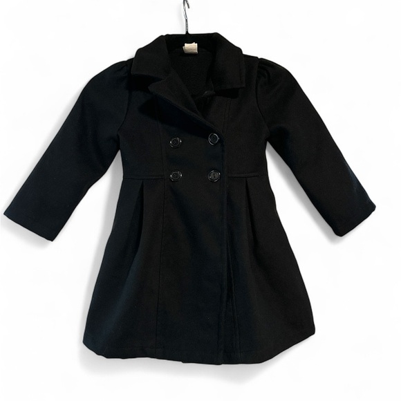 Classic Black Kids Peacoat Size 6 - Picture 2 of 5